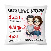 Personalized Couple Anniversary Pillow JL263 85O47 thumb 1