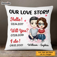 Personalized Couple Anniversary Pillow JL263 85O47 thumb 1