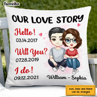 Personalized Couple Anniversary Pillow JL263 85O47 thumb 1