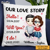 Personalized Couple Anniversary Pillow JL263 85O47 thumb 1