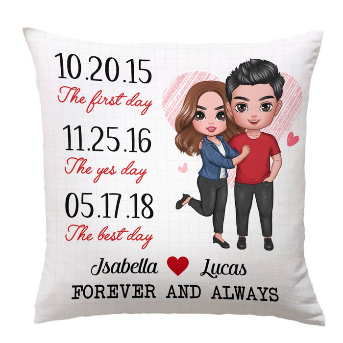 Personalized Couple Anniversary Date Pillow JL265 30O28 1