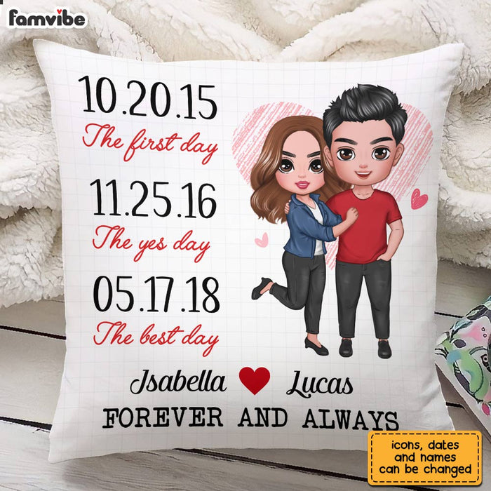 Personalized Couple Anniversary Date Pillow JL265 30O28 1