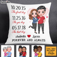 Personalized Couple Anniversary Date Pillow JL265 30O28 thumb 1