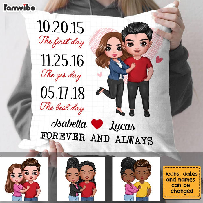 Personalized Couple Anniversary Date Pillow JL265 30O28 1