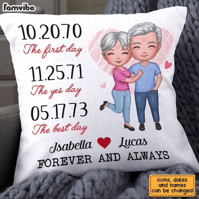 Personalized Couple Anniversary Date Pillow JL265 30O28 1