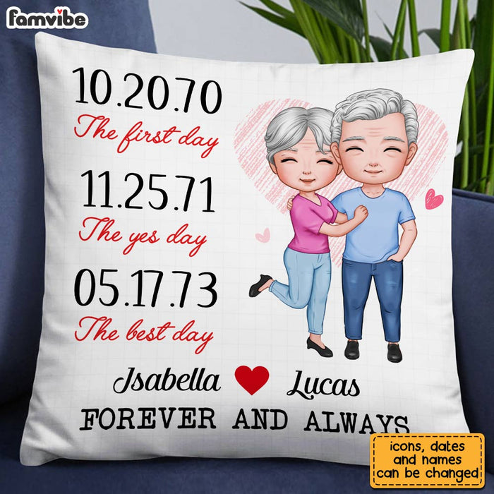Personalized Couple Anniversary Date Pillow JL265 30O28 1
