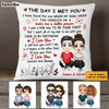 Personalized Couple The Day We Met Pillow JL261 30O53 1