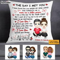Personalized Couple The Day We Met Pillow JL261 30O53 thumb 1