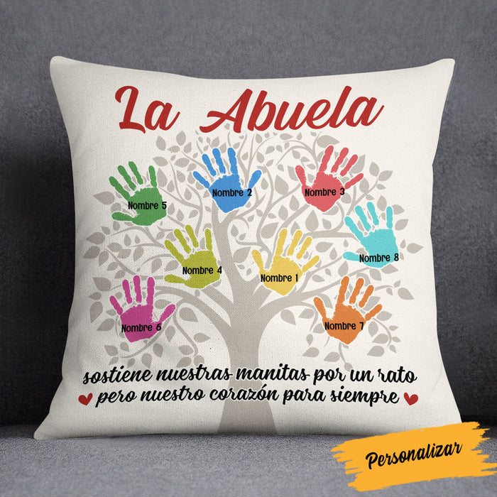 Personalized Mom Grandma Tree Spanish Mamá Abuela Pillow AP1512 95O58 (Insert Included) 1