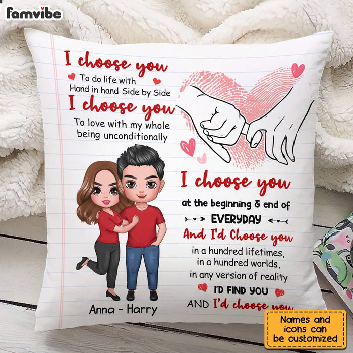 Personalized Couple I Choose You Pillow JL261 23O28 1