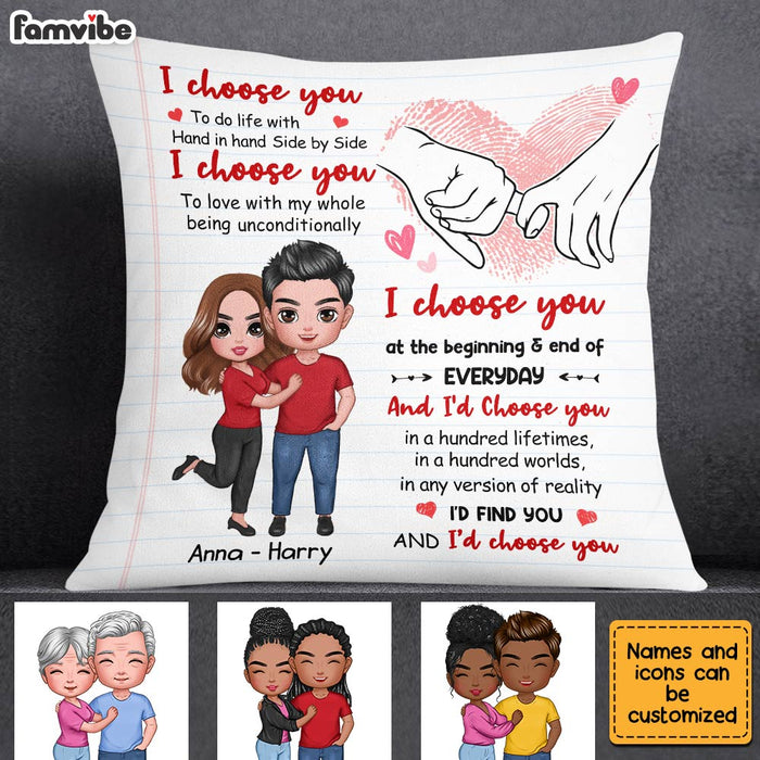 Personalized Couple I Choose You Pillow JL261 23O28 1