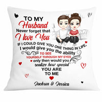 Personalized To My Husband Heart Pillow JL269 30O31 thumb 1