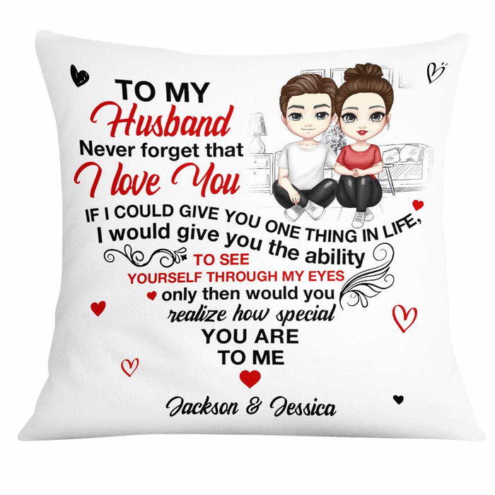 Personalized To My Husband Heart Pillow JL269 30O31 1