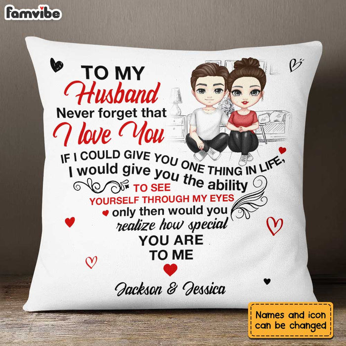 Personalized To My Husband Heart Pillow JL269 30O31 1