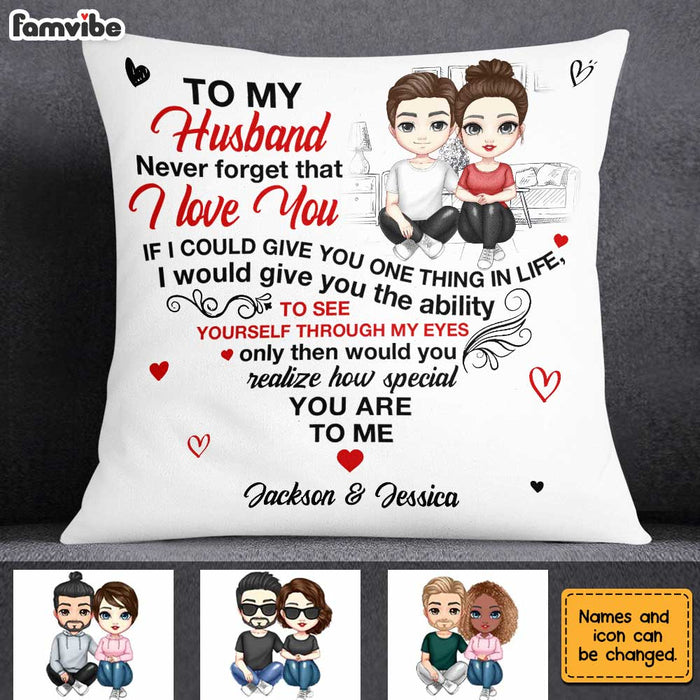 Personalized To My Husband Heart Pillow JL269 30O31 1