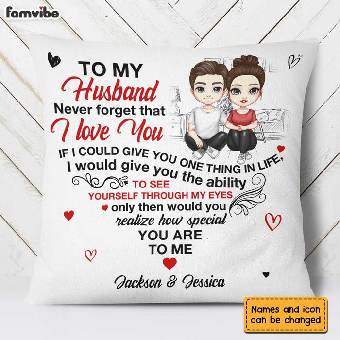 Personalized To My Husband Heart Pillow JL269 30O31 1