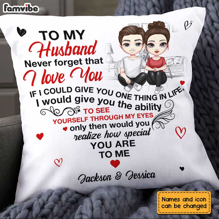 Personalized To My Husband Heart Pillow JL269 30O31 1