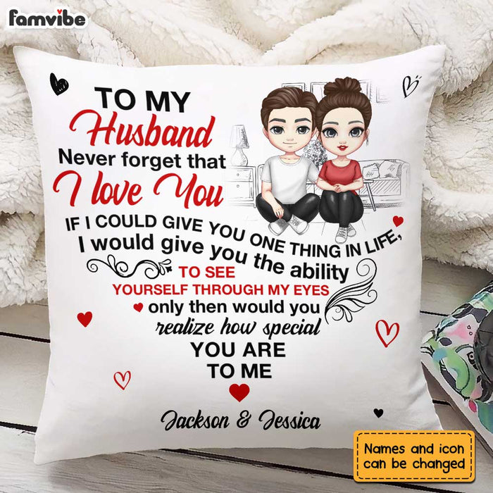Personalized To My Husband Heart Pillow JL269 30O31 1