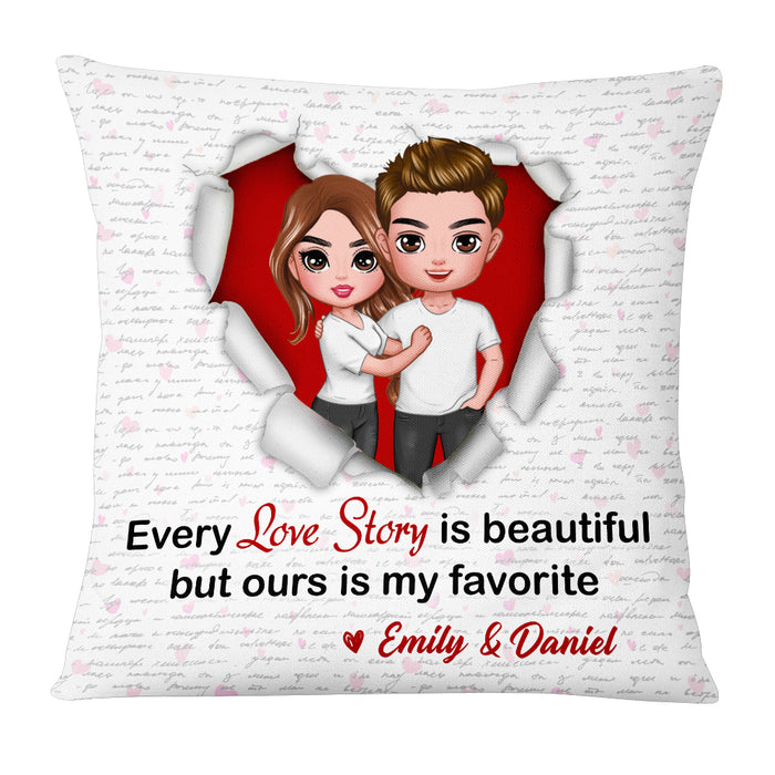 Personalized Couple Love Story Pillow JL272 30O53 1