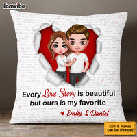 Personalized Couple Love Story Pillow JL272 30O53 thumb 1
