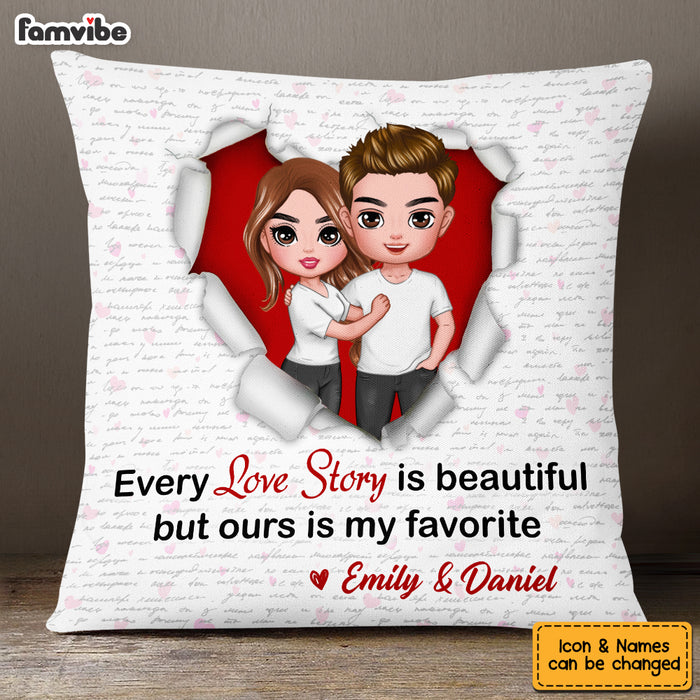 Personalized Couple Love Story Pillow JL272 30O53 1