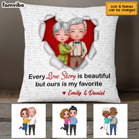 Personalized Couple Love Story Pillow JL272 30O53 thumb 1