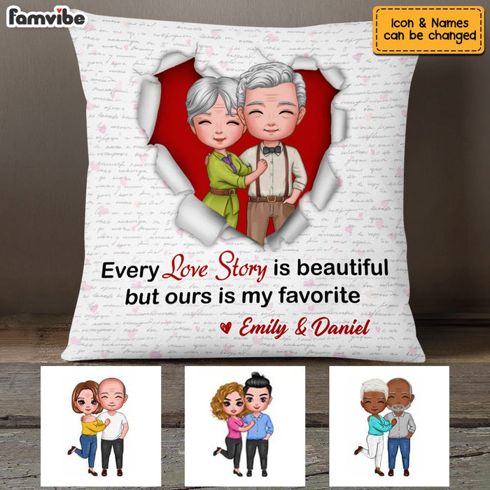 Personalized Couple Love Story Pillow JL272 30O53 1