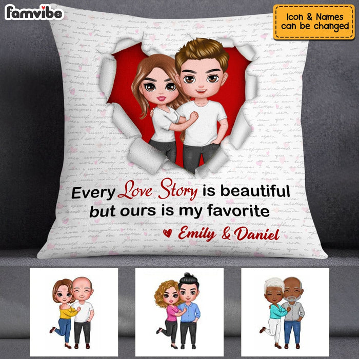 Personalized Couple Love Story Pillow JL272 30O53 1
