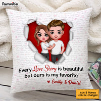 Personalized Couple Love Story Pillow JL272 30O53 thumb 1