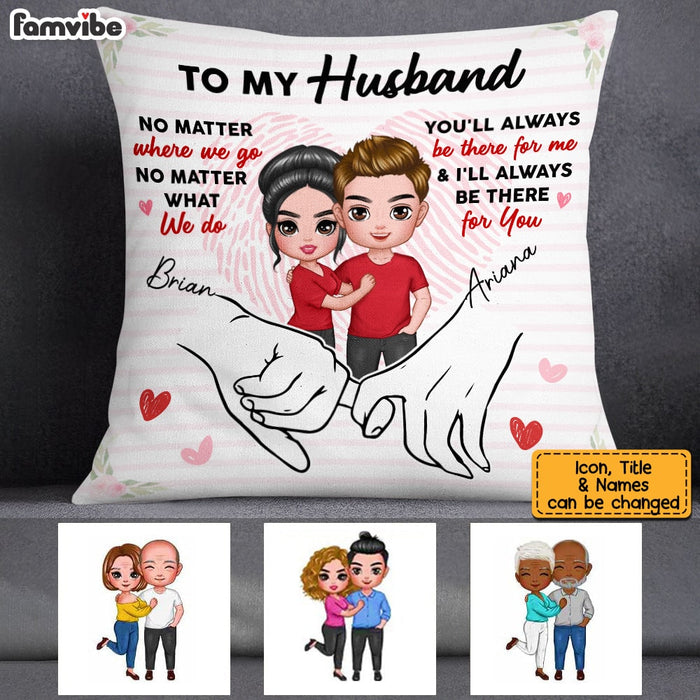 Personalized Husband Holding Hands Pillow JL278 23O53 1