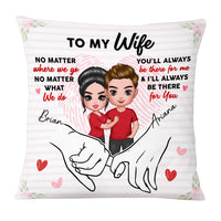 Personalized Wife Holding Hands Pillow JL277 23O53 thumb 1