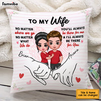 Personalized Wife Holding Hands Pillow JL277 23O53 thumb 1