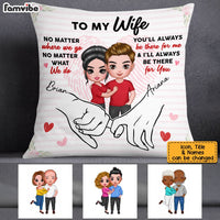 Personalized Wife Holding Hands Pillow JL277 23O53 thumb 1