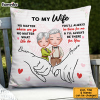Personalized Wife Holding Hands Pillow JL277 23O53 thumb 1