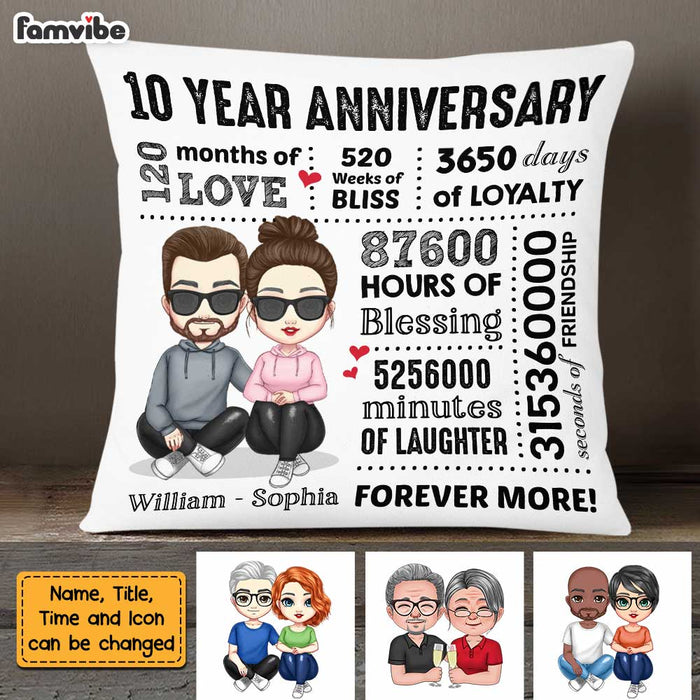 Personalized Couple Anniversary Pillow JL271 32O47 1