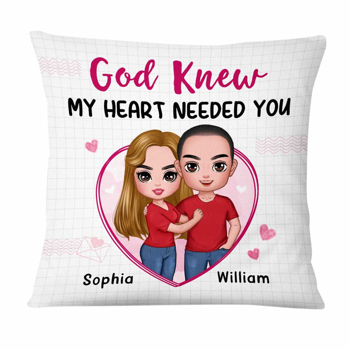 Personalized Couple My Heart Needed You Pillow JL272 23O47 1
