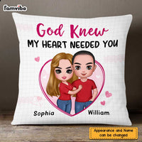Personalized Couple My Heart Needed You Pillow JL272 23O47 thumb 1