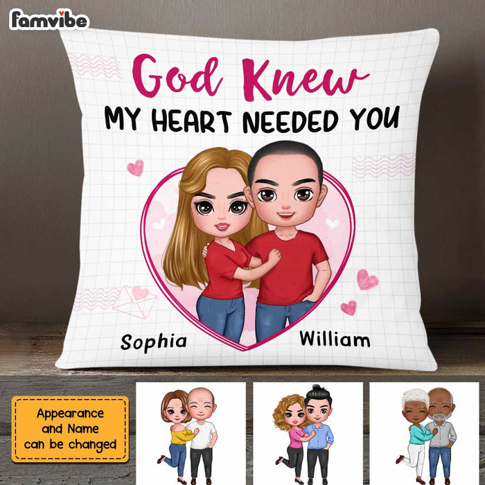 Personalized Couple My Heart Needed You Pillow JL272 23O47 1