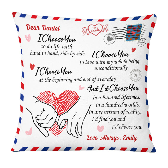 Personalized Couple Love Letter I Choose You Pillow JL276 23O53 1