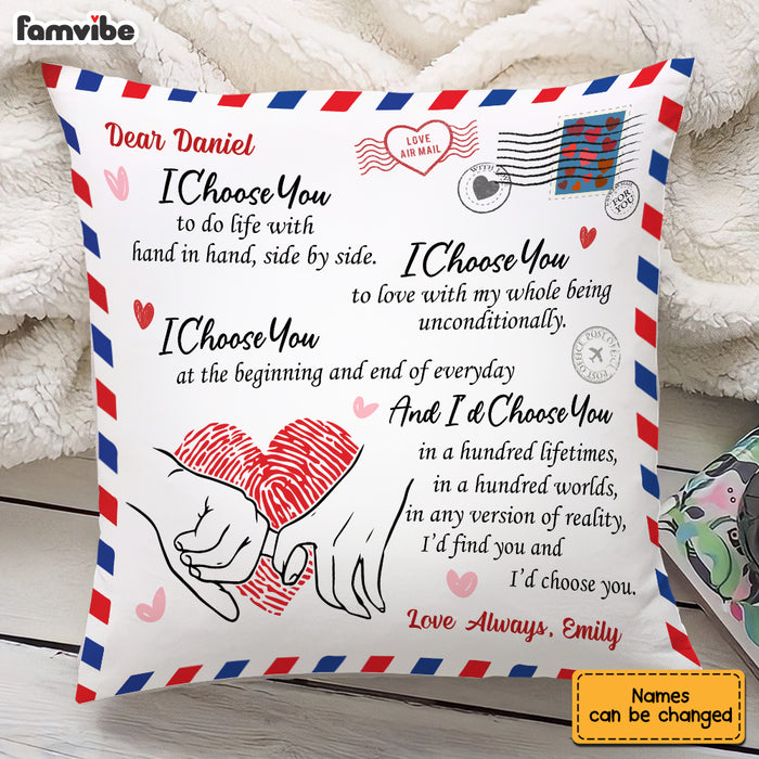 Personalized Couple Love Letter I Choose You Pillow JL276 23O53 1