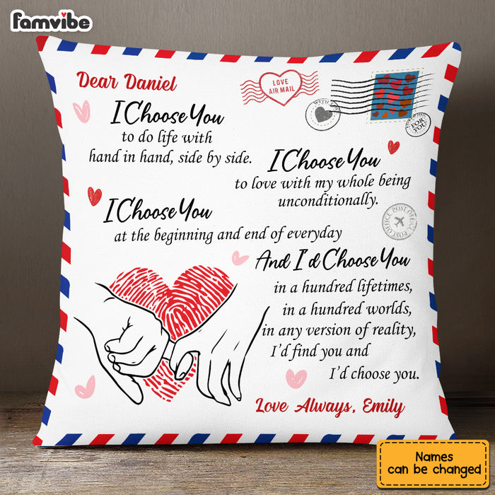Personalized Couple Love Letter I Choose You Pillow JL276 23O53 1