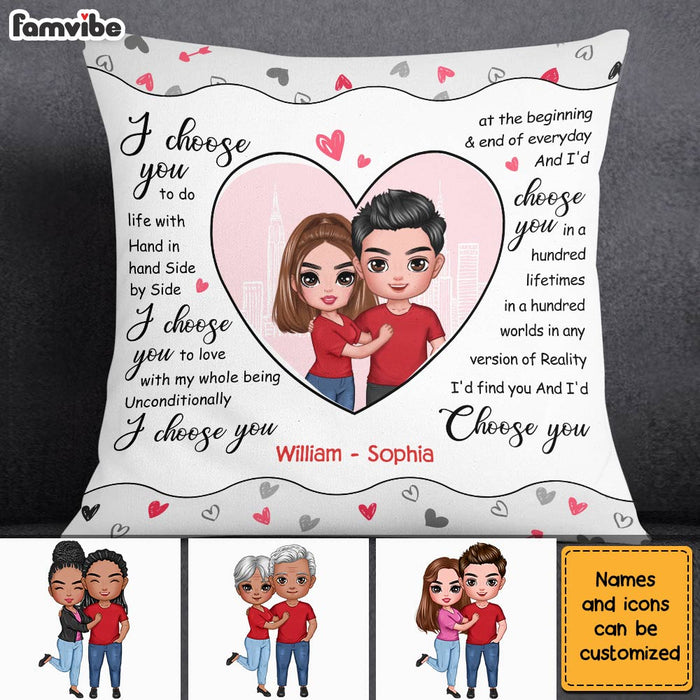 Personalized Couple I Choose You Pillow JL275 23O28 1