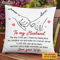 Personalized To My Husband Pillow JL282 85O47 thumb 1