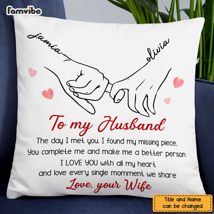 Personalized To My Husband Pillow JL282 85O47 1