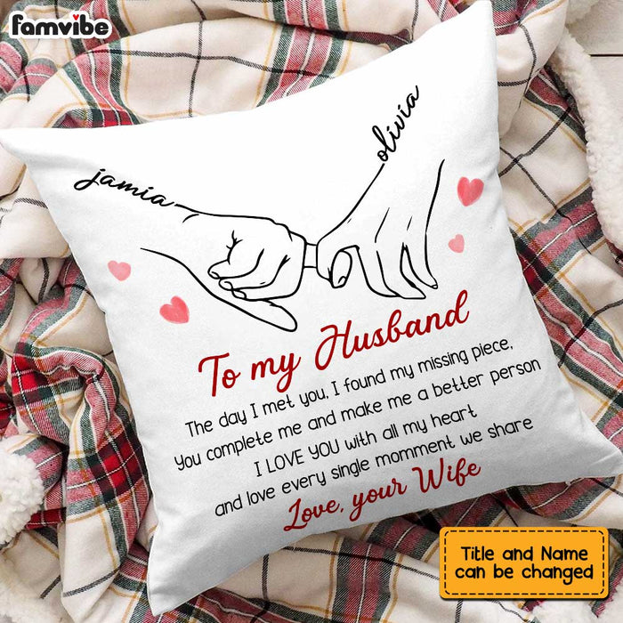 Personalized To My Husband Pillow JL282 85O47 1