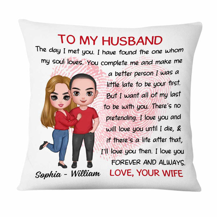 Personalized To My Husband Pillow JL285 32O47 1