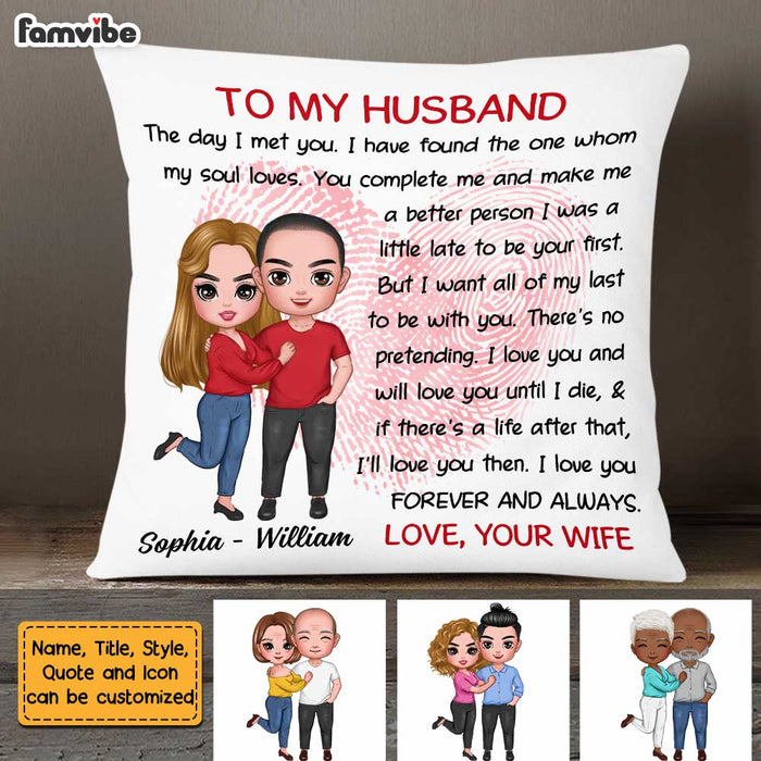 Personalized To My Husband Pillow JL285 32O47 1