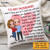 Personalized To My Husband Pillow JL285 32O47 1