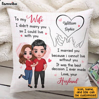 Personalized To My Wife Holding Hands Pillow JL283 23O28 thumb 1