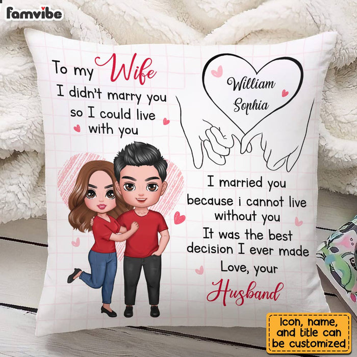 Personalized To My Wife Holding Hands Pillow JL283 23O28 1